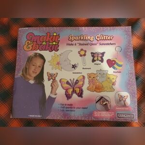 NEW Makit & Bakit Sparkling Glitter Suncather Stained Glass Lot USA